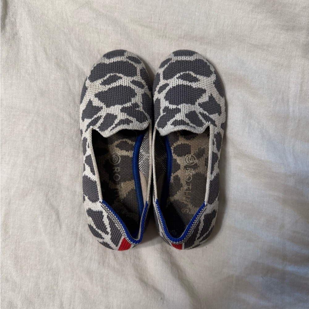 Rothy’s Kids (Girl) Loafer Shoes with Animal Print- Size 11 Kids